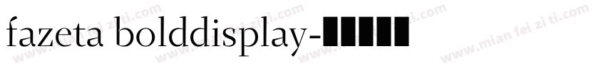 fazeta bolddisplay字体转换